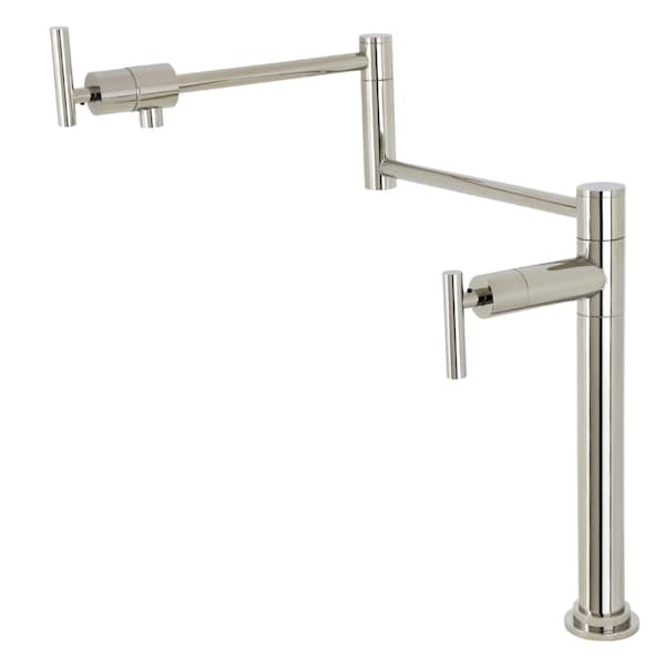 Deck Mount Pot Filler, Polished Nickel
